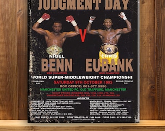 Benn v Eubank fight boxing metal wall sign Poster RS255