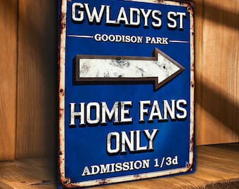 Everton Ground Football Home Fans Vintage Metal Sign Retro Match Day Stadium Footie Supporter Dad Birthday Father's Day Gift HF26