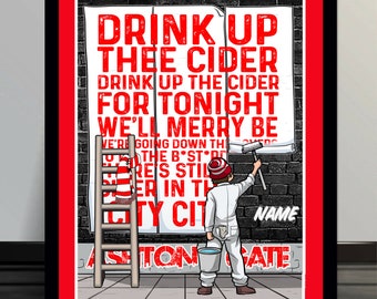 Personalised Bristol City  Football Fans Song Billboard Add your Name Retro vintage  metal  wall sign BB21