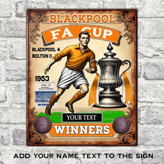 PERSONALISED Blackpool FA Cup Winners Football Fans Nostalgia