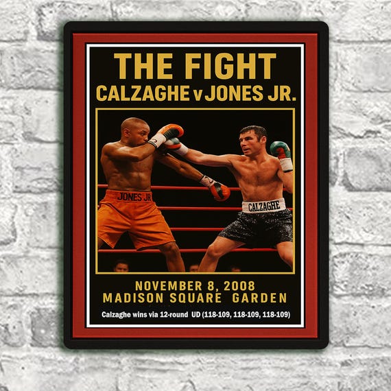 CALZAGHE V ROY JONES Jr Boxing Fight Gym Club Metal Wall Sign