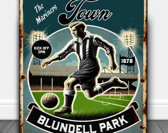 PERSONALISED Grimsby Town football  Fans Nostalgia Vintage Bar Man Cave  Retro Metal Sign RNV12