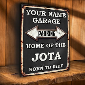LAVERDA JOTA Parking Sign Personalised Motorcycle Garage Wall Plaque Motorbike Retro Vintage Biker Rider Dad Gift