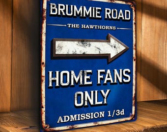 West Bromwich Ground Football Home Fans Vintage Metal Sign Retro Match Day Stadium Footie Supporter Dad Birthday Father's Day Gift HF67
