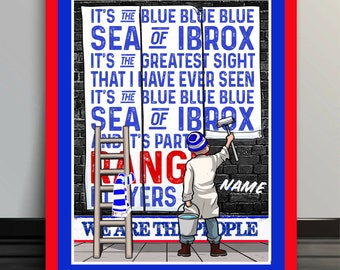 Personalised Glasgow Rangers  football fans song anthem Billboard add your name Metal Wall Sign BB12