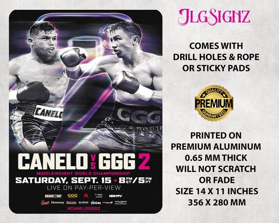 Canelo Alvarez V GGG Fight Boxing Metal Sign Poster RS144 - Etsy