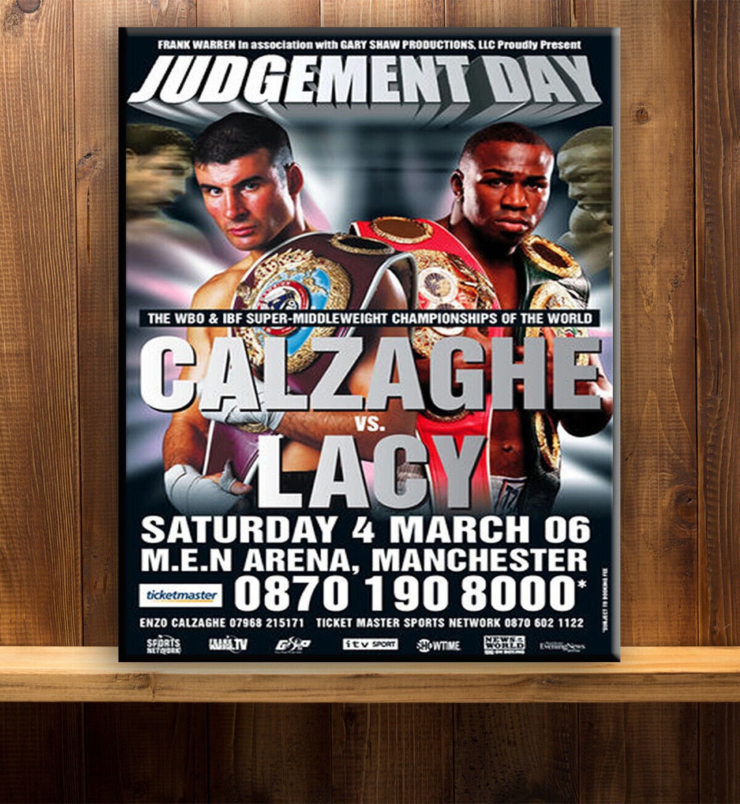 Joe Calzaghe V Lacy Fight Boxing Metal Wall Sign Poster RS247 - Etsy