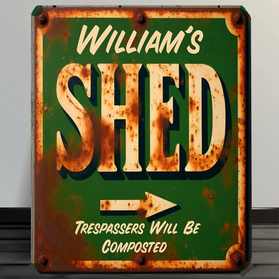 Personalised Garden Hanging Plaque Backyard Shed Summer House Sign