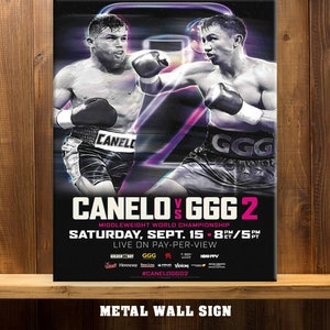 Canelo Alvarez v GGG Fight Boxing metal sign poster RS144
