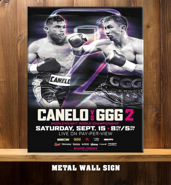 Canelo Alvarez V GGG Fight Boxing Metal Sign Poster RS144 - Etsy