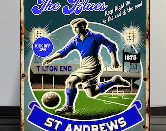 PERSONALISED Birmingham City Football Fans Nostalgia Vintage Bar Man Cave  Retro Metal Sign RNV24