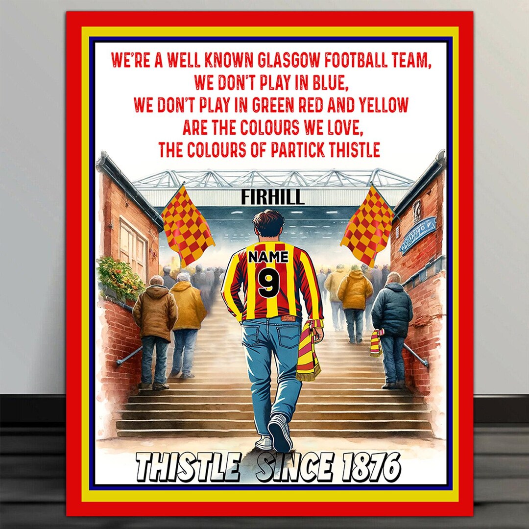 Partick Sign Personalised Partick Thistle Football Fans Stadium Artwork Add Your ...