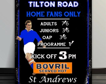 Birmingham City Ground Football Fans vintage Metal Sign EB67