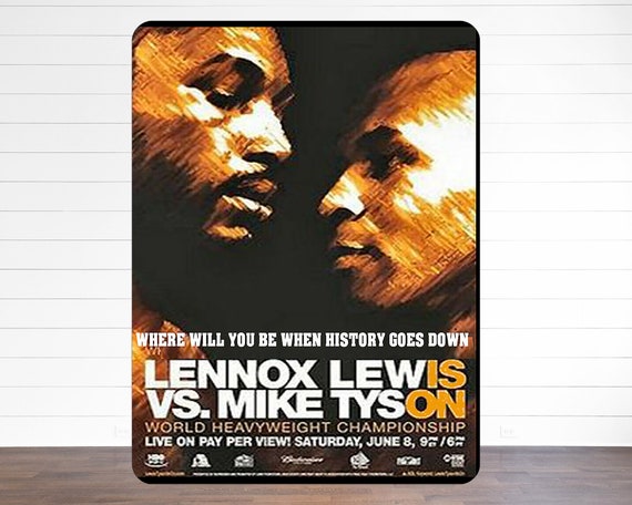 Lennox Lewis V Mike Tyson Fight Boxing Metal Wall Sign Poster