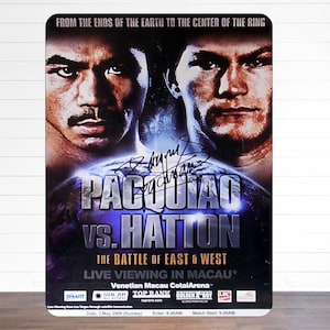 Ricky Hatton v Manny Pacquiao Fight Boxing Metal Wall Sign ETS