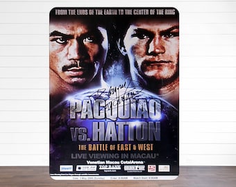 Ricky Hatton v Manny Pacquiao Fight Boxing Metal Wall Sign ETS