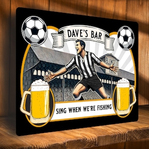 Letrero de bar de fútbol Grimsby personalizado, placa de metal para cerveza, pub, cueva de hombre, cobertizo, estadio de fútbol, regalo de cumpleaños para papá, añadir nombre SBS36