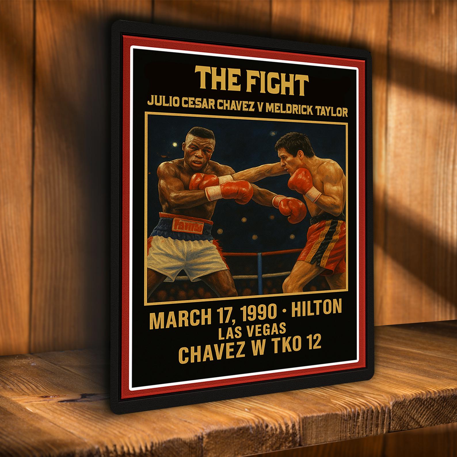 Julio CAESAR CHAVEZ V MELDRICK Taylor Boxing Fight Gym Club Metal