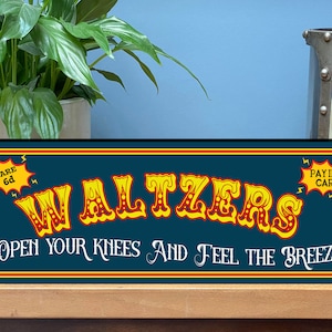 Jahrmarkt Walzer Retro Schild Holzschild freistehend oder an der Wand hängend