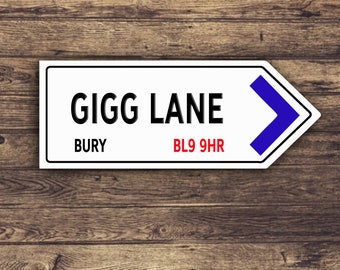 Bury FC Street Arrow Stadium  Ground Football Fans vintage Metal Sign RAS15