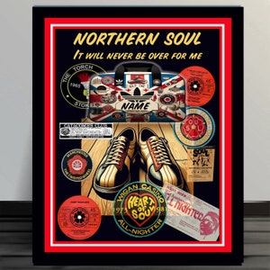 Personalised Northern Soul Wigan Club Dance  add  Your Name   retro metal sign NS01