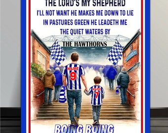 Insegna da parete in metallo vintage retrò FF32 per tifosi di calcio del West Bromwich Albion, con grafica personalizzata per padre e figlio. Aggiungi il tuo nome.