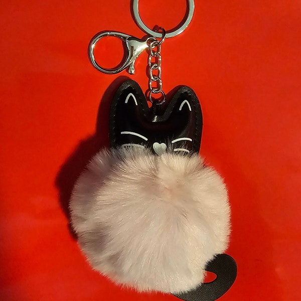 Fuzzy Kitty Keychain/Bag Charm