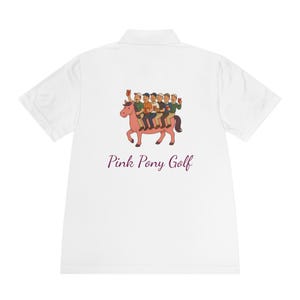 Pony rosa, ropa de golf para hombre, regalo para amantes del golf, atuendo de golf, ropa de golf, polo deportivo,