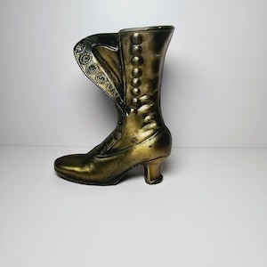 Vintage Brass Victorian Boot