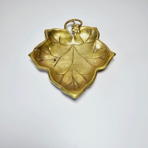 Vintage Brass Leaf Dish