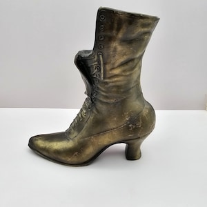 Vintage Brass Victorian Boot