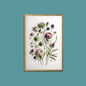 Botanical Wall Art, Boho Floral Print, Colorful Botanical Art, Modern Minimalist Poster, Wildflower Art, Farmhouse Decor, Printable Wall Art