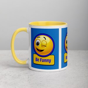 Ceramiczny kubek do kawy i herbaty, nadruk Emoji, uśmiechnięta buźka, zabawny cytat, żółta uśmiechnięta buźka, modna emotka, emotikon, uchwyt na gorące lub zimne napoje