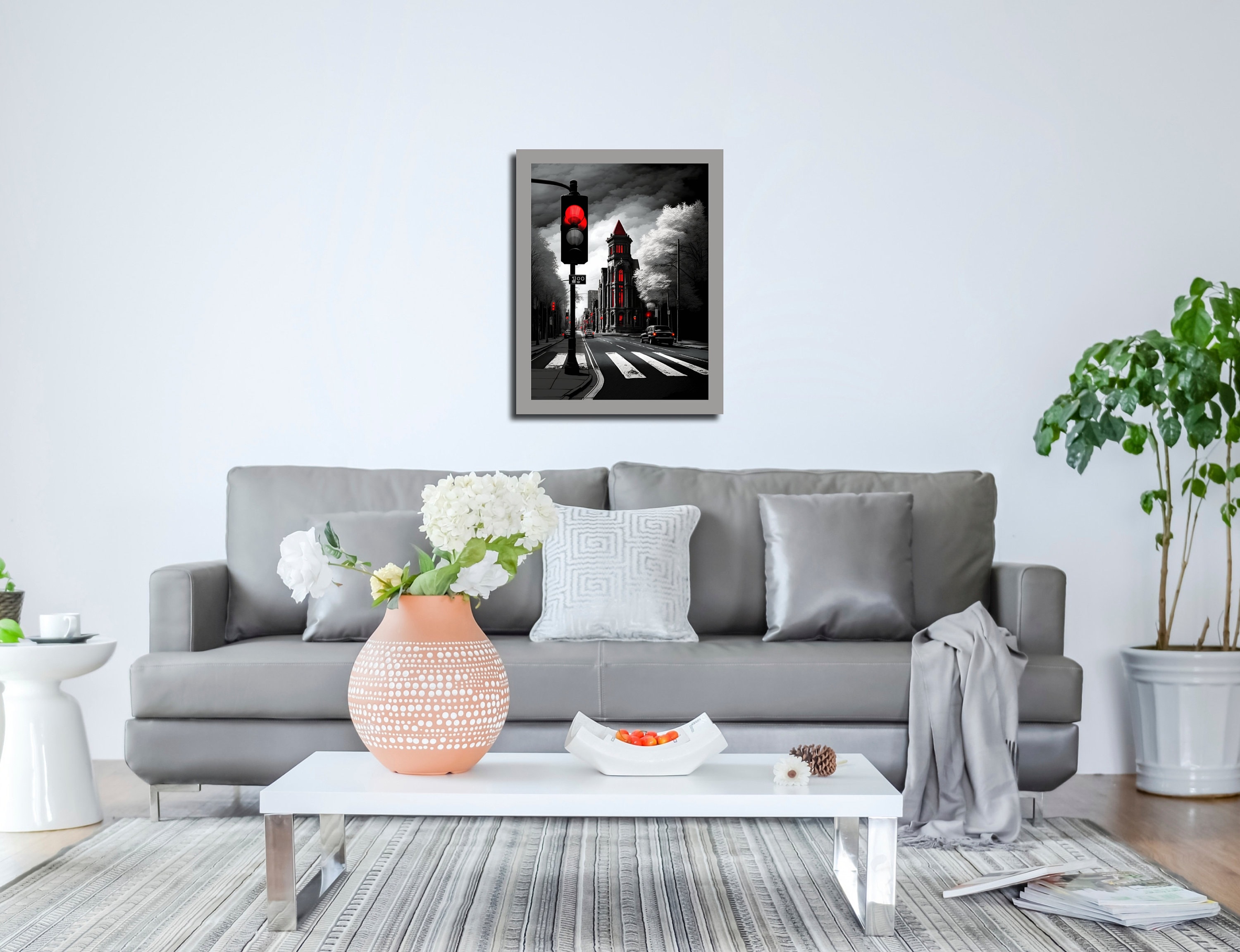 bilder schwarz weiß rot effekt