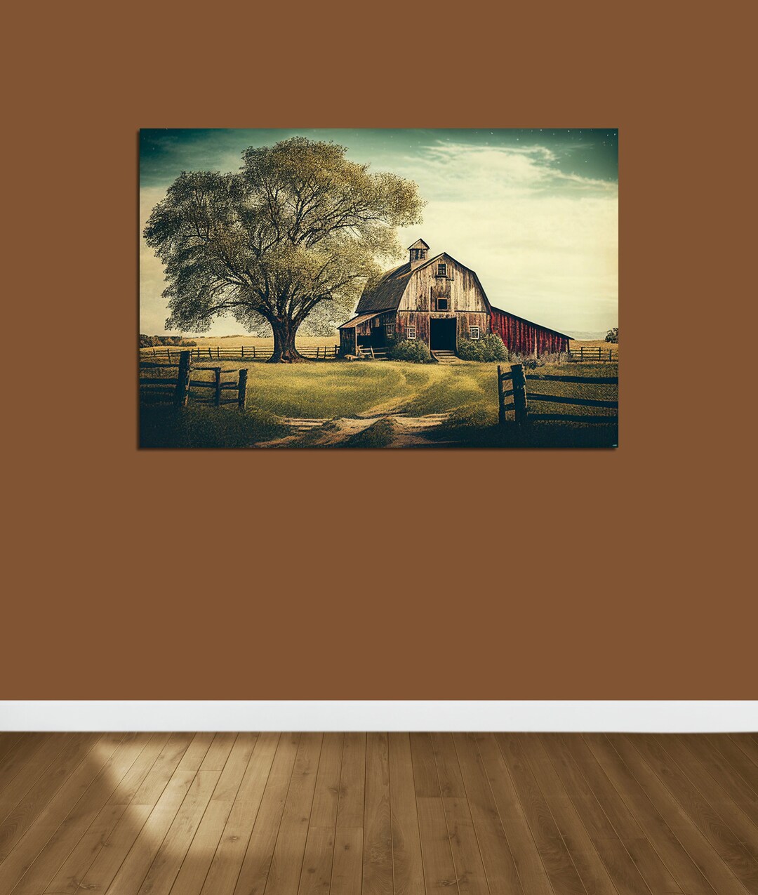 Vintage Looking Wall Art, Rustic Barn Print, Barn Poster, Antique Style ...