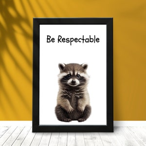 Baby Raccoon Print,  Baby Animal Wall Art, Woodland Animal Nursery Decor, Animal Quotes, Baby Animal Print, Digital Download