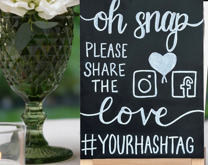 Custom Chalkboard Tabletop Easel 11x8” for Wedding or Bridal Shower | Food Menu, Coffee Bar, Signature Drink, Games, Wedding Hashtag, Favors