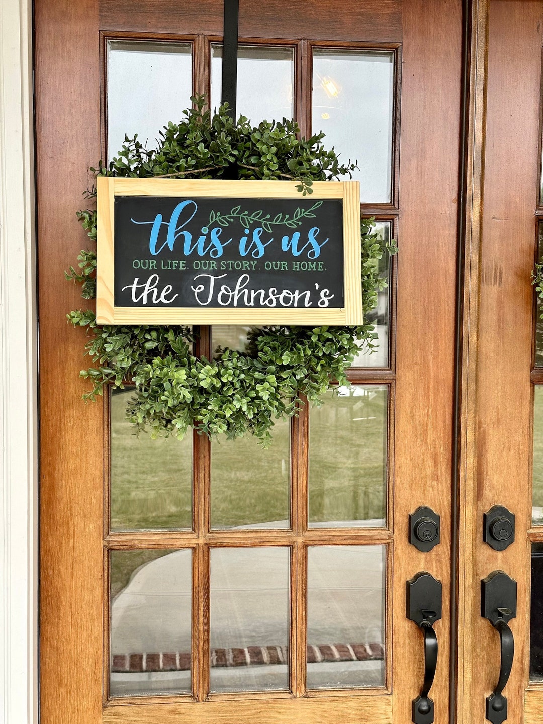 Custom 18x10 Chalkboard Hanging Sign Wedding, Home Decor, Shower