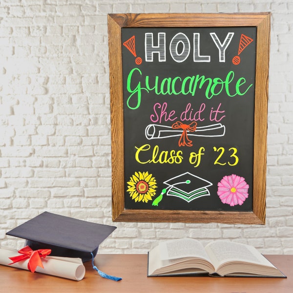 Custom Rustic Wooden Magnetic Large Chalkboard Sign 18x24” | Back to School, First day, Home Decor, Menu Board, Office, Special Event