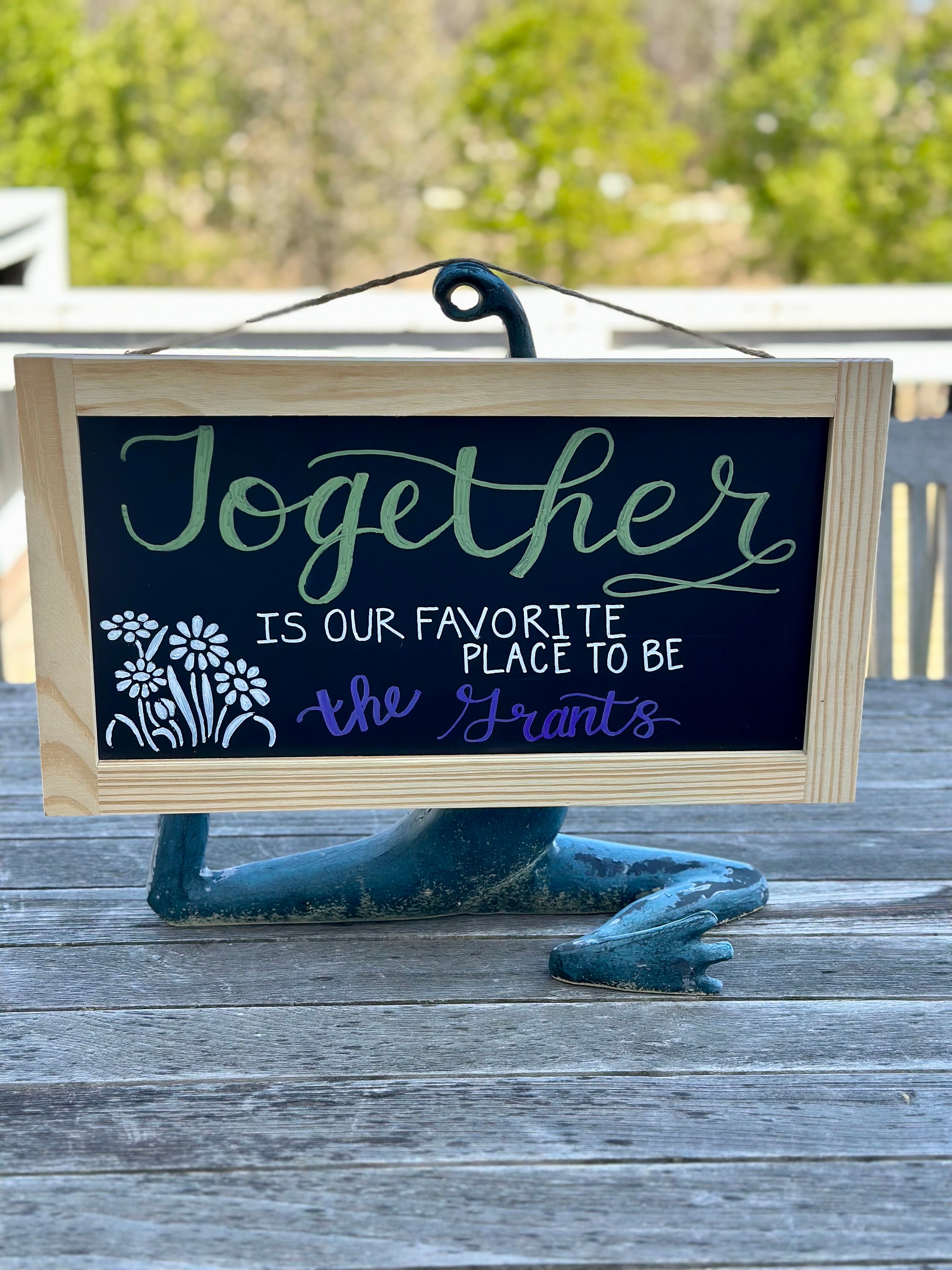 Custom 18x10 Chalkboard Hanging Sign Wedding Home Etsy