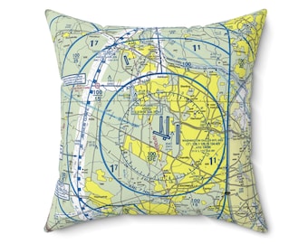 VFR Aviation Themed Pillow Flight Pattern Decor Pilot Gift Airplane Design Home Accent Unique Flying Enthusiast Cushion Soft Comfortable