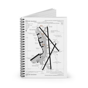 Puede incluir: Un diagrama de aeropuerto en blanco y negro para el Aeropuerto Nacional Ronald Reagan de Washington (DCA) en Washington, D.C. El diagrama muestra la disposición del aeropuerto, incluidas las pistas, las vías de rodaje, las terminales y otras instalaciones. El diagrama también incluye información sobre la elevación del aeropuerto, las longitudes de las pistas y otros detalles importantes.