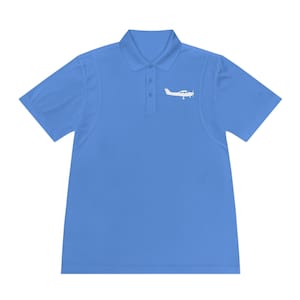 Cessna Airplane Men&#39;s Sport Polo Shirt Aviation Gift Pilot Polo Shirt for Men Airplane Lovers Unique Cessna Polo Shirt for Pilots