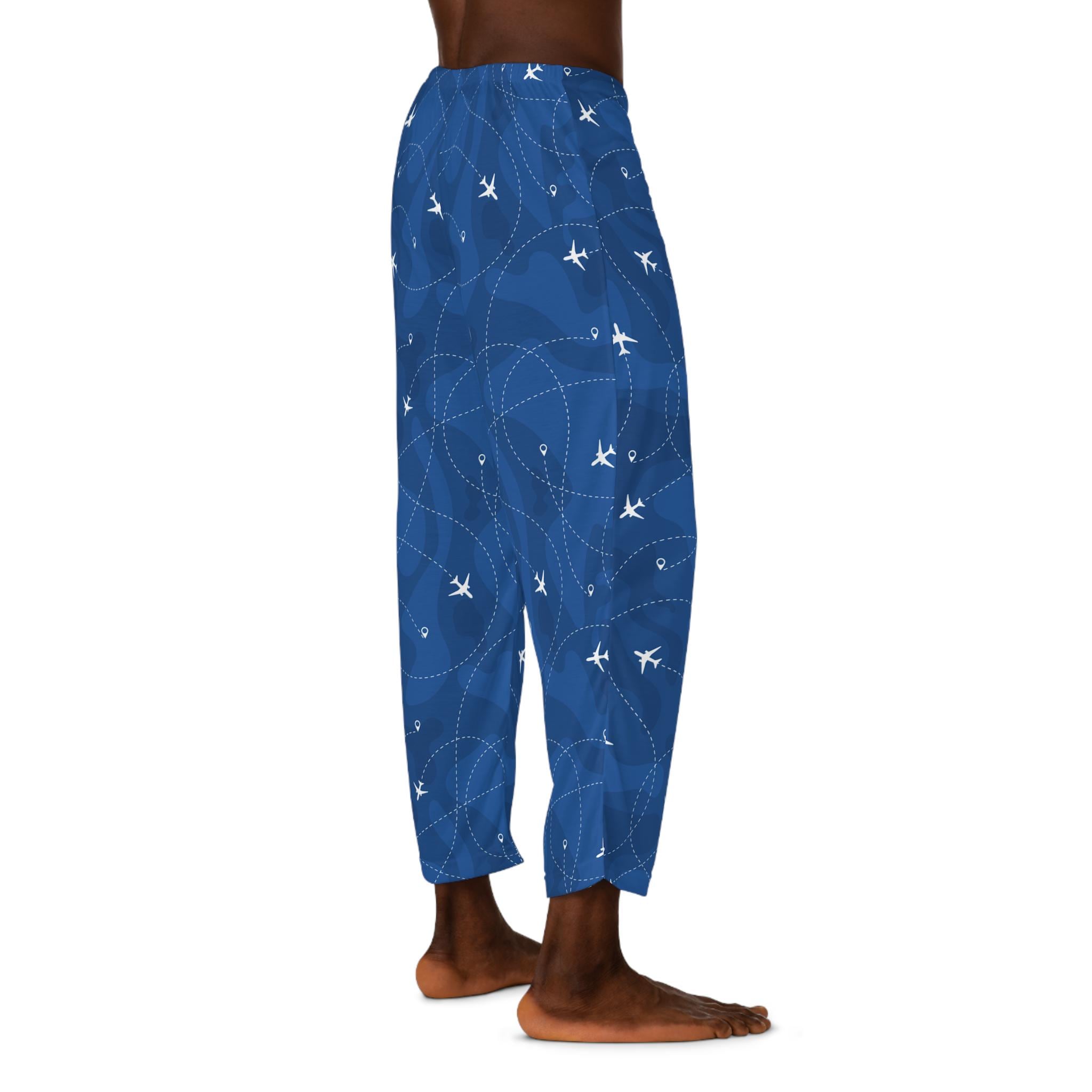 Airplane Pajamas for Men Pilot Gift Cozy Aviation Sleepwear Pilot ...