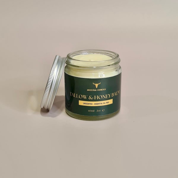 UNSCENTED Tallow and Honey Balm / Premium 100% Grass-Fed Irish Beef Tallow / Organic Tallow Skin Cream / Eczema Cream / Dry Skin Lotion