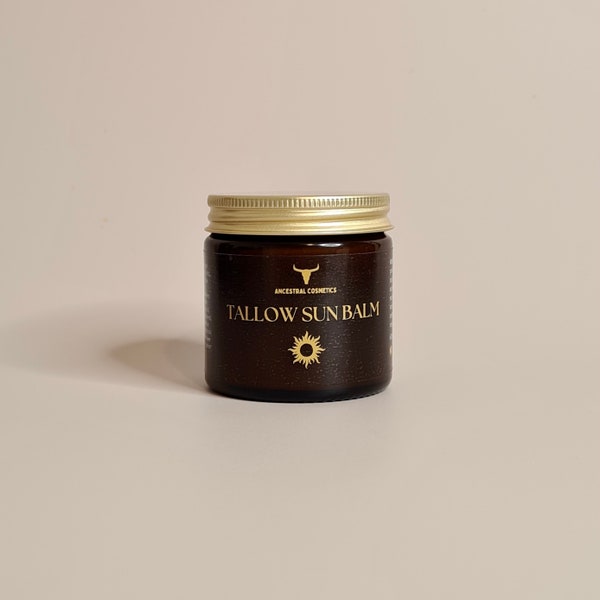 Tallow Sun Balm / Natural Sun Balm Protection for beach and outdoor activities / Sun Balm with Zinc Oxide