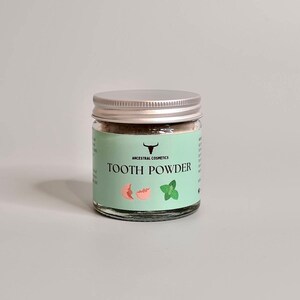 Eierschale & Pfefferminze Zahnpulver / Premium Eierschale Zahnpulver / Effektive Zahnreinigung und Mundentgiftung