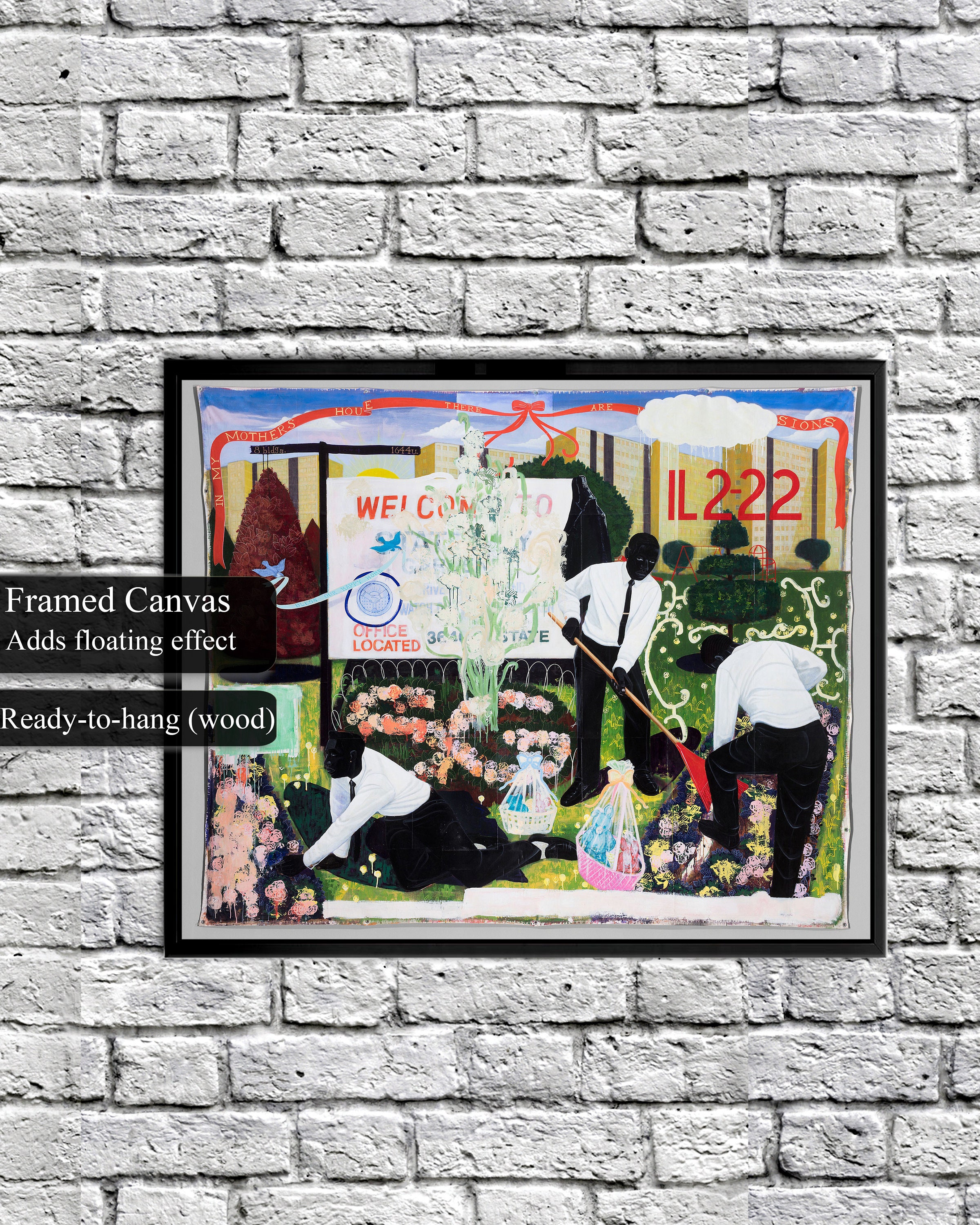 Many Mansions 1994 Kerry James Marshall Canvas Wall Art Print - Etsy