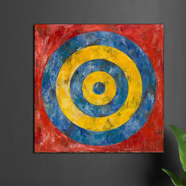 Target 1961 Jasper Johns Canvas Wall Art Bedroom Wall Decor Art Posters Giclee Fine Art Print Poster Square Canvas Wall Decor