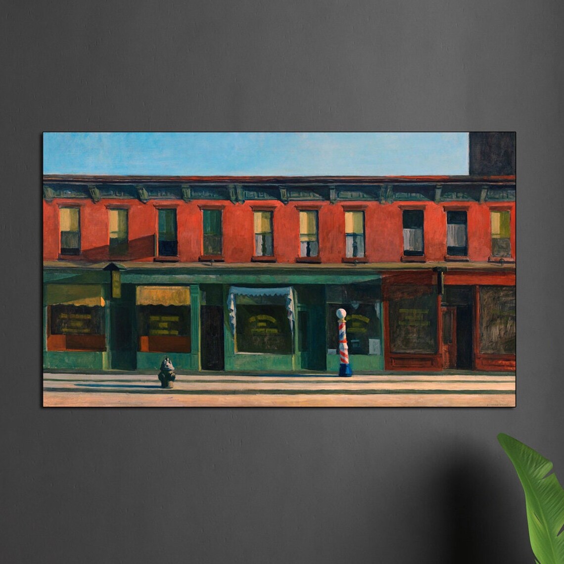 Edward Hopper Early Sunday Morning Canvas Print Retro Reproduction Large Wall Art Gift